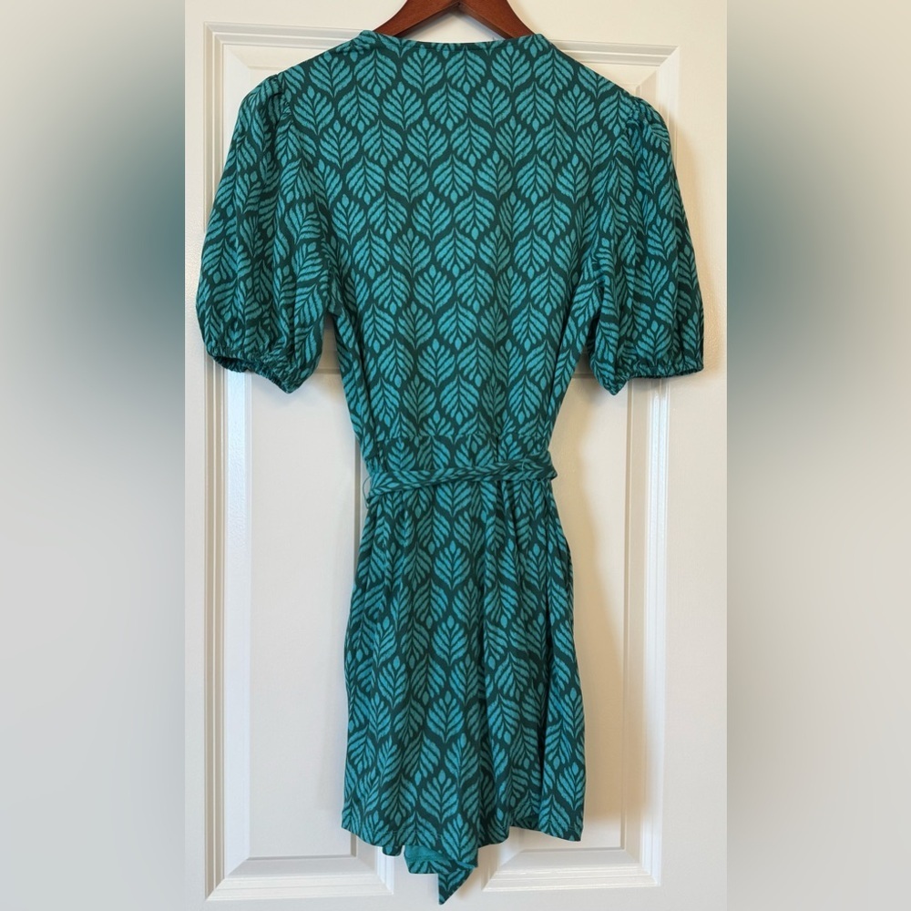 Boden Tie Waist Ruby Jersey Romper in Palm Leaf Size US 8 R - Picture 8 of 11